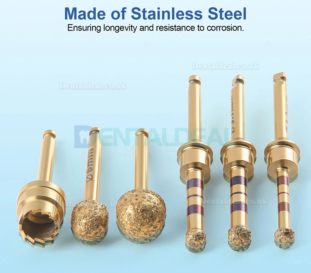 6Pcs/Set External Sinus Lift Drill Kit with Diamond-Coated Burs